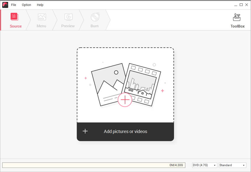 agregar video/fotos a DVD Creator Mac